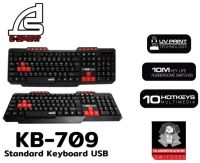 SIGNO KEYBOARD (คีย์บอร์ดเกมมิ่ง) รุ่น KB-709 GAMING KEYBOARD RUBBER DOME สินค้ามี ประกัน 1 ปี