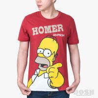 DOSH MENS T-SHIRTS THE SIMPSONS เสื้อยืดคอกลม แขนสั้น ผู้ชาย HSWMT5001-DR