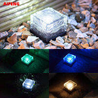 Led Solar Underground Lamp IP68 terrace Garden Deck Lamp Brick Ice Path Floor Lamp Stair Buried Lawn Lamp Path Light