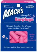 Macks Dreamgirl Soft Foam Earplugs, 5 Pair, Pink - Small Ear Plugs for Sleeping, Snoring, Studying, Loud Events, Traveling &amp; Concerts