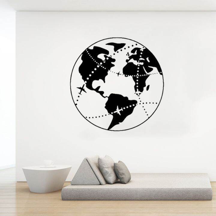 Earth Nature Globe World Map Wall Sticker Vinyl Home Decor Living Room