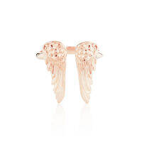 ake ake Eagle Duo Wings Ring - Pure Pink แหวนเงินแท้ 925 แกะมือขัดเงาชุบทองชมพูบริสุทธิ์ ลายปีกเทวดา ปีกนกอินทรียุโรปยุคกลางสุดเฟียซ