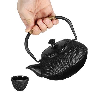 Japanese Cast Iron Teapot Kettle With Tea Infuser Shells Tea Pots Tetsubin Health Boiler Scale Iron Pot Cast Iron Trivets Cup