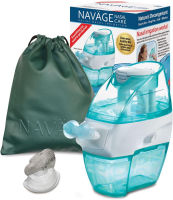 Navage Nasal Care Starter Bundle: Navage Nose Cleaner, 20 SaltPods, Plus Bonus 10 SaltPods and Hunter Green Travel Bag