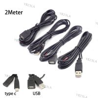 2M USB Type C Power Supply Extension Cable Type A Male Female DIY Connector 2Pin Cord 4pin Charging Wire repair welding Adapter YB23TH