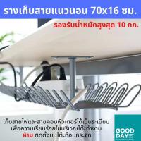 รางเก็บสายแนวนอน  แผงจัดเก็บสายไฟ, ขนาด 70 ซม. เก็บสายไฟและสายคอมพิวเตอร์ได้เป็นระเบียบ ห้ามติดตั้งบนโต๊ะท๊อปกระจก การจัดเก็บสายเคเบิล