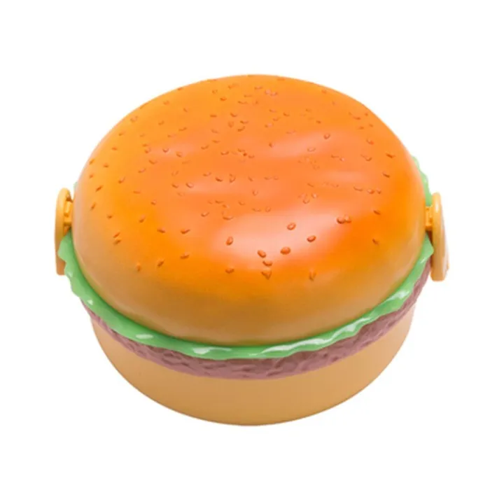 Hamburger Lunchbox Dubbele Tier Leuke Burger Bento Box Magnetron ...