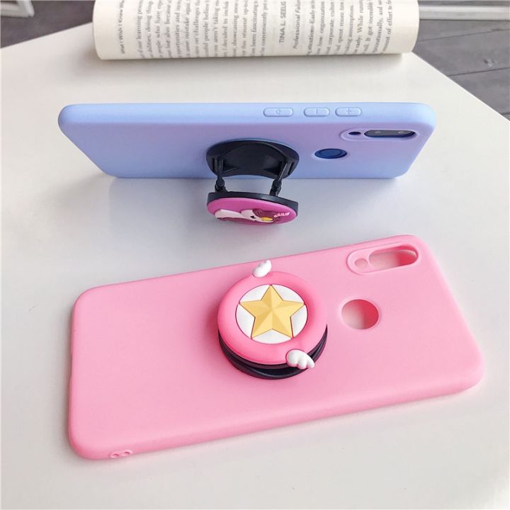 yellow-peach-flavor-3d-ซิลิโคนการ์ตูนที่วางโทรศัพท์-case-สำหรับ-huawei-p40-p30-p20-lite-pro-p8-p9-p10-plus-2017-2016สาวน่ารักยืนครอบคลุม