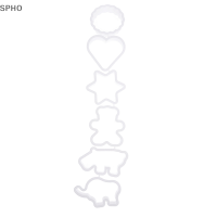 SPHO 6pcs Cookie cutters การ์ตูนสัตว์รูปร่าง DIY บิสกิตแม่พิมพ์ทำด้วยมือ