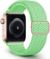 [HOT CHALIUIUILILXWE 607] สายเดี่ยวแบบถักสำหรับสายคาด Apple Watch 44มม. 40มม. 38มม. 42มม. สายเข็มขัดไนล่อนยางยืดปรับได้ IWatch Series 3 4 5 Se 6