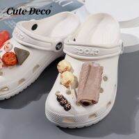 【 Cute Deco Dummy Kebab Small Barbecue (1 แบบ) Kebabs / Ribs / Mutton Rolls Charm Button Crocs / Cute Jibbitz Croc Shoes DIY / Charm วัสดุเรซิน สําหรับ DIY