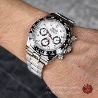 Seiko Mod Daytona White Dial  caliber VK63 is part of the hybrid mechanical quartz