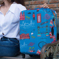 Caggioni ผ้าคลุมกระเป๋าเดินทาง ลายลอนดอน Cover luggage ( S15016 ) ไซส์ S