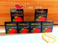 ถุงยางอนามัย 52 วันทัช ถุงยางสตรอว์เบอร์รี่ ถุงยาง One Touch Strawberry ผิวเรียบ 18 ชิ้น ถุงยางอนามัยหอมกลิ่นสตรอเบอรี่ (6 กล่อง)