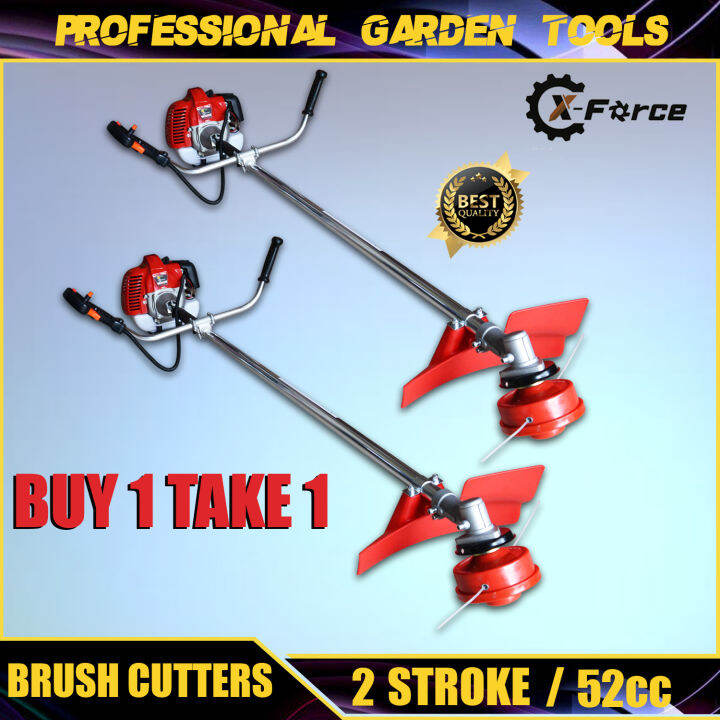 X Force 2-stroke brush cutter / grass cutter with complete accessories ...