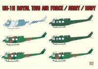 สินค้านี้เป็นรูปลอกน้ำ ใช้ติดโมเดลเครื่องบินเฮลิค๊อปเตอร์ UH 1 Huey เสกล 1/72