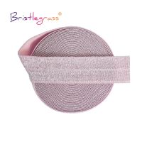 [Hot Sale] BRISTLEGRASS 2 5 10 Yard 3/4 Quot; 20Mm Silver Glitter Soild Foldver Elastic FOE Spandex Band TapeTie Headband DIY Sewing Trim