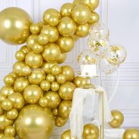 【DT】hot！ 5/12/18/36inch Metallic Happy Birthday Wedding Kids Supplies Gold Balloons