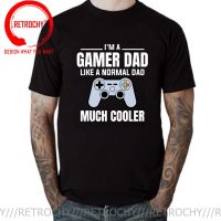 Mens Gamer Dad Like A Normal Dad Only Much Cooler Video Game Father T-Shirt Family T Shirts Prevailing Tops Shirt Men Design Tee