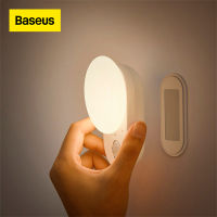 Baseus แม่เหล็กโคมไฟกลางคืน LED เซ็นเซอร์เหนี่ยวนำไฟกลางคืนที่ถอดออกได้ไฟห้องครัวไฟตู้สำหรับห้องนอนโคมไฟตู้เสื้อผ้า