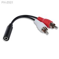 Music Wire 3.5MM Female Connector Jack Stereo Cable Y Plug To 2 RCA Male Adapter 3.5 Audio Aux Socket Headphone