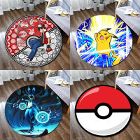 New Pokemon Floor Carpet Crystal Velvet Round Rectangle Non-Slip Gaming Mat For Children Living Room Bedroom Computer Chair Rug