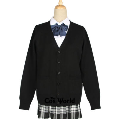XS-XXL Spring Autumn Women Long Sleeve Knit Cardigan V Neck Sweater Outwear Jacket Coat For JK School Uniform Student Clothes