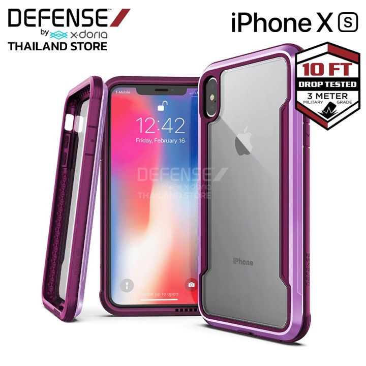 X-Doria Defense Shield เคสมือถือ iPhone Xs เคสกันกระแทก 3 เมตร เคสไอโฟน xs เคสไอโฟน xr เคสมือถือ iPhone Xs Max สินค้าของแท้ 100% for iPhone X / Xs / Xr / Xs Max