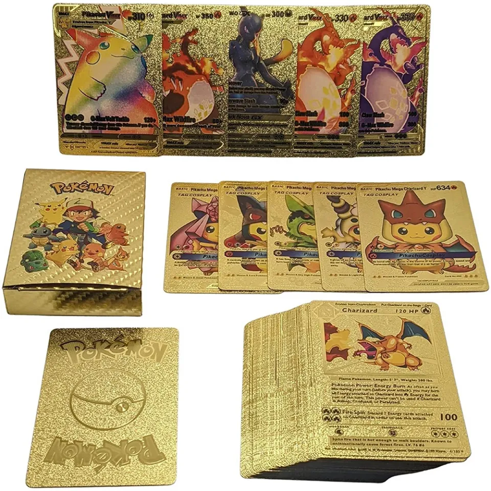 Sell Well Spanish Pokemon Metal Card Vmax Original PIKACHU Charizard Gold  Game Collection Cards