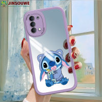 Jinsouwe เคสกระจกเคสมือถือสำหรับ OPPO Reno4 Reno 4 4G เคส Reno44g สำหรับเด็กผู้หญิงลายการ์ตูนปักแบบเต็มตัวปกหนัง