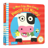 English original picture book cow please eat table manners childrens behavior English paperboard book