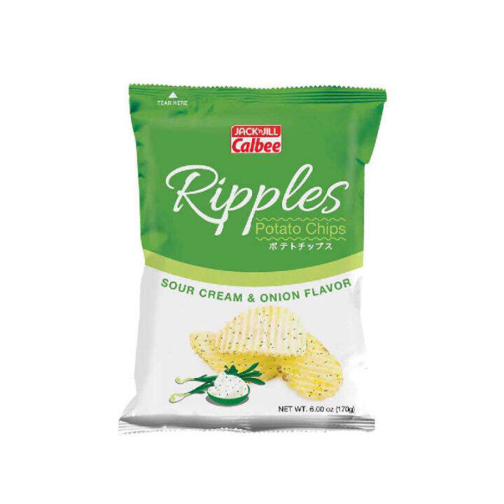 Calbee Ripples Sour Cream & Onion Potato Chips (170g) Lazada PH