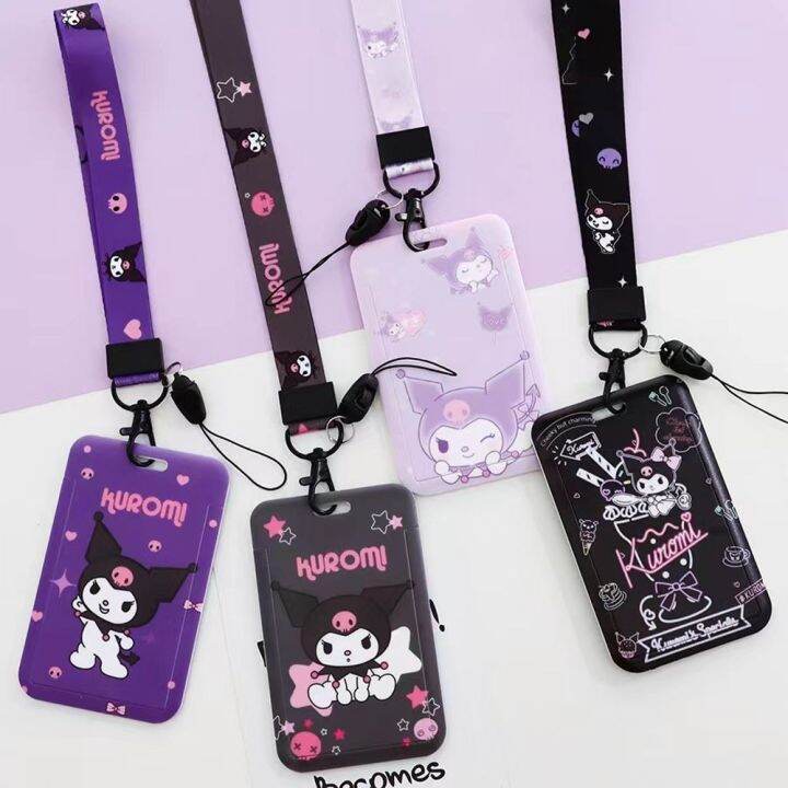 CHIRISTY Students Cute Keychains Kuromi Credit ID With Lanyard Card