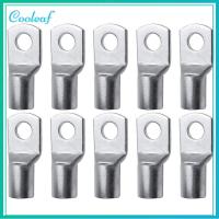 COOLEAF 10Pcs ทนทานต่อการใช้งาน SC16-6 SC25-6 SC35-6 ทองแดงชุบดีบุก Lugs RING ประเภทเอสซี ชุดเชื่อมต่อสายเคเบิล คีมปลายขั้วจมูกแบบมีสาย