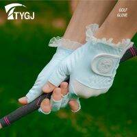 ★New★ Golf Gloves Womens Fiber Cloth Gloves Breathable Semi Fingerless Touch Screen Outdoor Sports Gloves