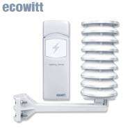 Ecowitt WH57เซ็นเซอร์ตรวจจับฟ้าผ่าไร้สายพร้อมโล่รังสีจากแสงอาทิตย์ตรวจจับสลักเกลียวและพายุภายใน25ไมล์