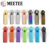 Meetee 5/10/20Pcs 5# Decorative Zipper Puller Slider for Nylon Zippers Clothes Backpack Rainbow Zip Heads DIY Sewing Accessories Door Hardware Locks F