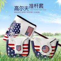 ✌ ใหม่ฝาครอบพัตเตอร์กอล์ฟฝาครอบป้องกันพัตเตอร์ USA Flying Eagle เย็บเย็บปักถักร้อยรูปตัว L สแควร์ขนาดใหญ่ครึ่งวงกลมฝาครอบหัว