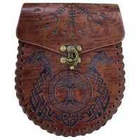 Medieval Viking Money Pouch Bag Medieval Cosplay Accessories Hangable Belt Dice Bag Men Women Leather Drawstring Bag Coin Purse