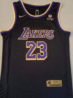 Ready Stock Shot Goods Mens No.23 Lebronn Jamess Los Angeles Lakerss Swingman Jersey - Black