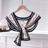 Han edition in summer air conditioning room plus decorative small shawl scarf chiffon letter false cervical collar thin protection centers