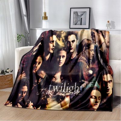 （in stock）Twilight movie printed blanket story vampire love Flannel throw blanket werewolf soft light warm bed blanket sofa（Can send pictures for customization）