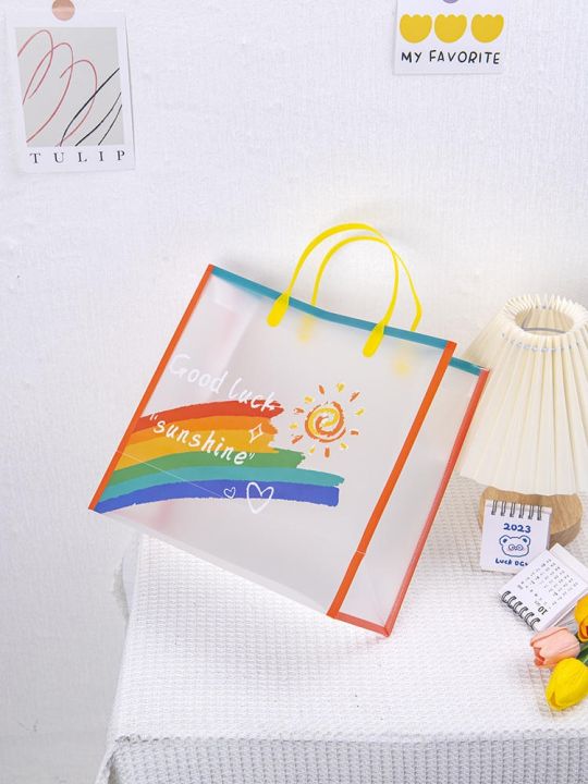 shangying-rainbow-pp-frosted-translucent-handbag-childrens-festival-birthday-gift-gift-bag-candy-jelly-bag