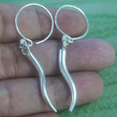 HANDMADE FLOWER EARRINGS PURE SILVER KAREN HILL TRIBE ลวดลายชาวเขาสวยงาม ตำหูเงินกระเหรี่ยงทำจากมือชาวเขา ชาวต่างชอบมาก