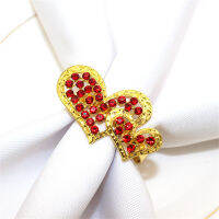 Table Decoration Towel Day Party Dinner Metal Heart Shape Napkin Ring