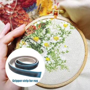 Square Embroidery Hoop Wooden Gripper Strips For Punch Needle Frame With  Needle DIY Embroidery Sewing Cloth Painting Quilting