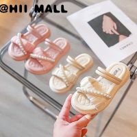 HII MALL 2วิธีในการสวมใส่! น่ารักเพิร์ลสาวรองเท้าแตะสบายทุกการแข่งขันนุ่มแต่เพียงผู้เดียวลื่นนัวเนียรองเท้าแตะ2-16ปีเด็กรองเท้า06CC-132