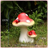 【Ready Stock】 ☃ D50 [szxmkj3] Mushroom Statue Crafts Garden Figure for Courtyard Ornament