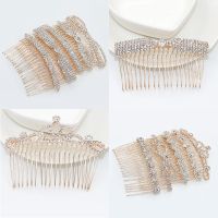 【CW】 Gold Color Rhinestone Bridal Hair Comb for Luxury Ornaments Jewelry Wedding Accessories