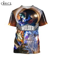 T SHIRT -  （ALL IN STOCK）  Popular Welder Printed T-shirt Mens and s Fashion Clothing 3D T-shirt Top Drop   (FREE NICK NAME LOGO)